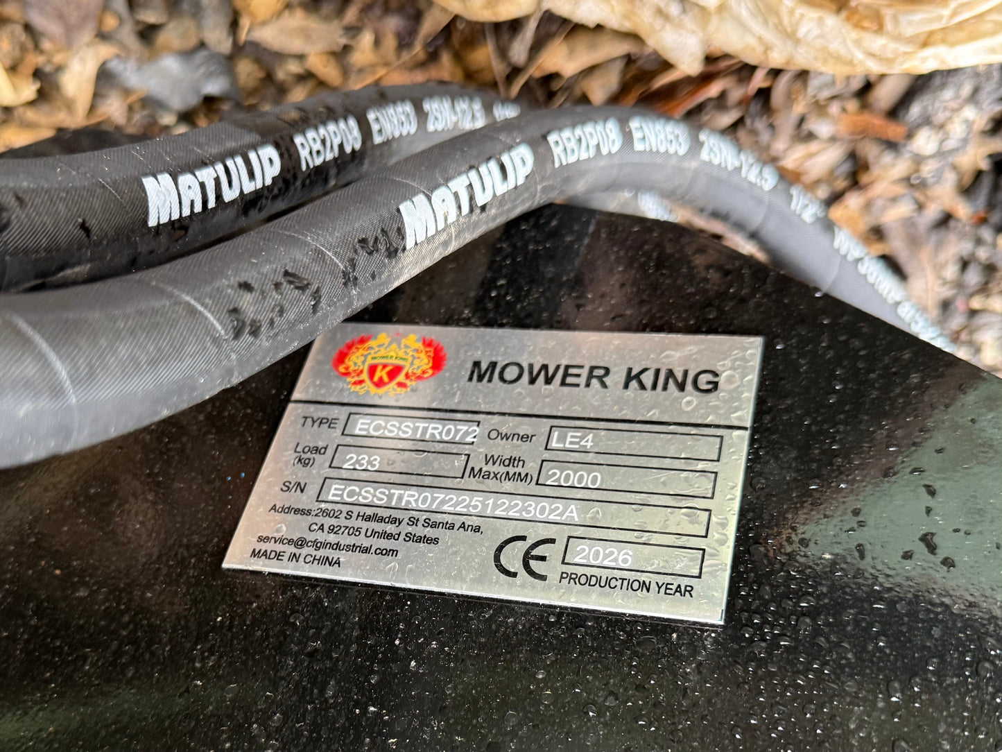 72” Mower King Rototiller for Skid Steer / Tractor
