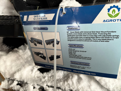 84" Snow Plows for Skid Steer / Tractor