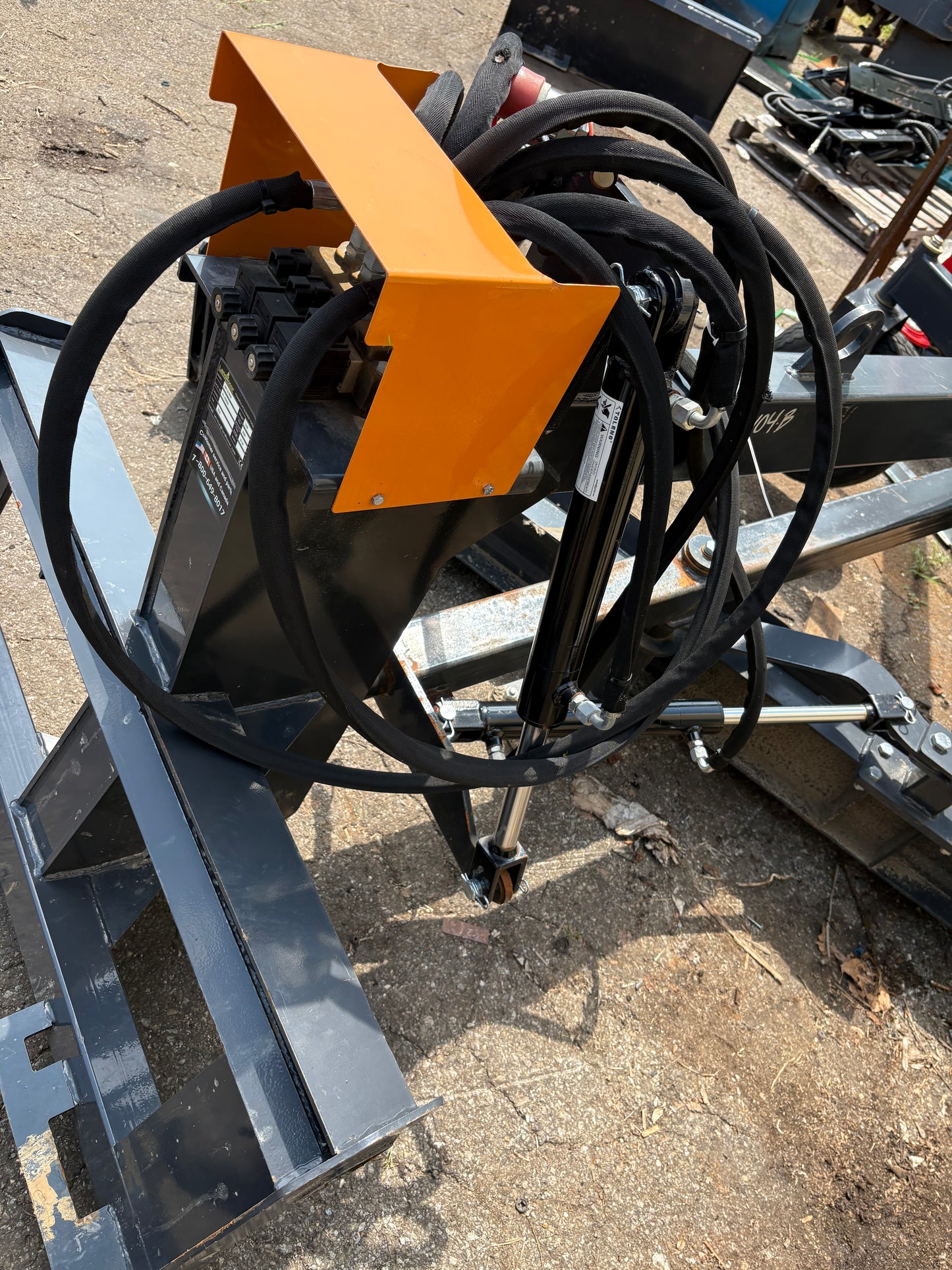 Skid steer grader blade