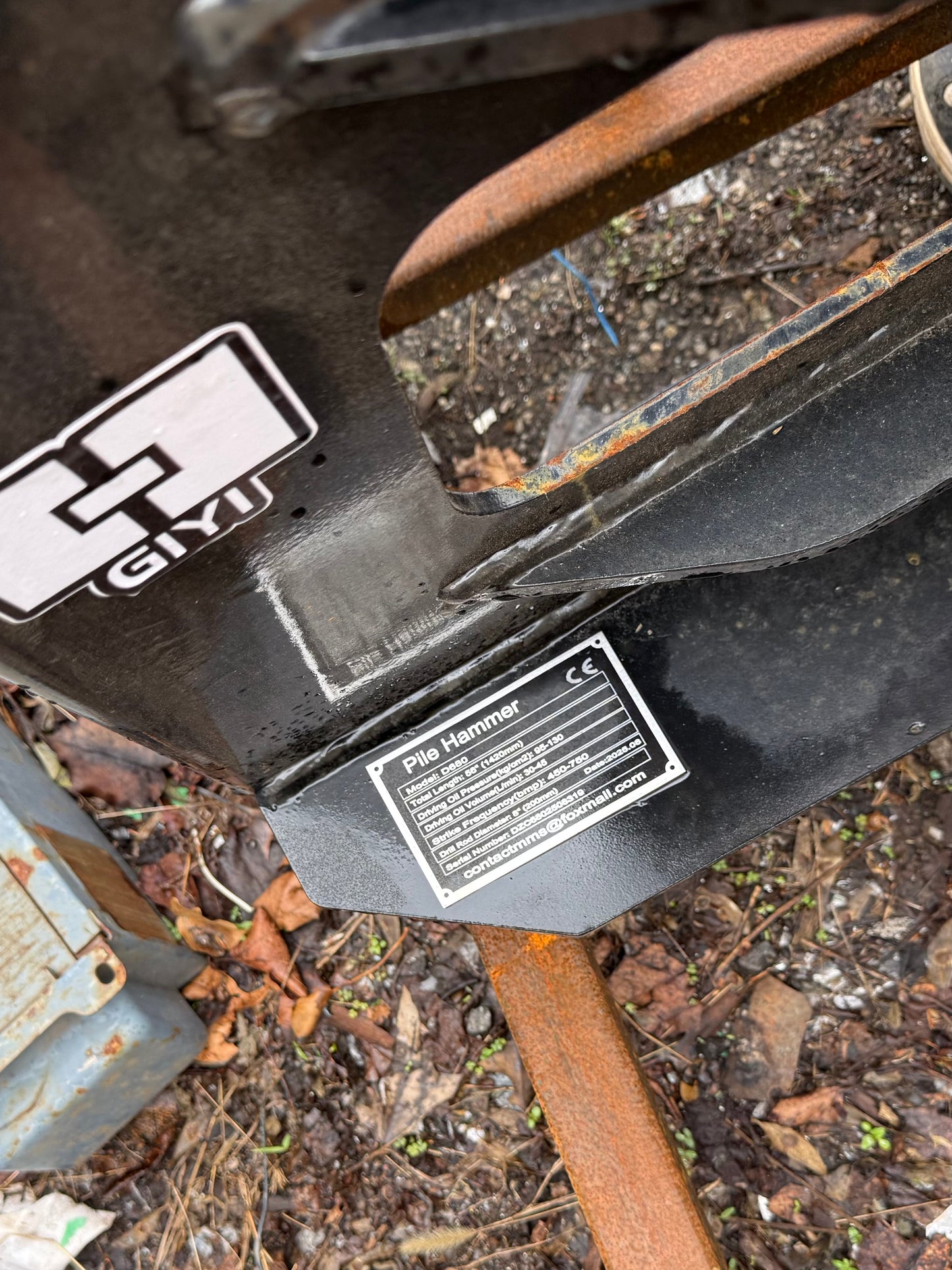56” GiYi Pile Hammer for Skid Steer / Tractor