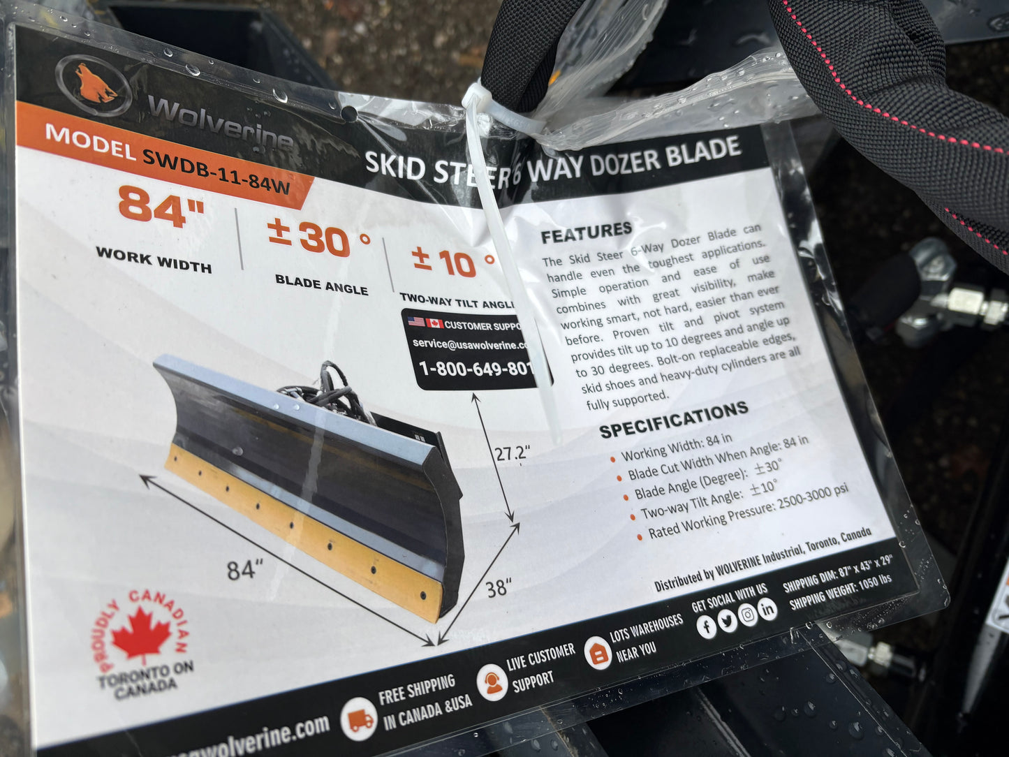 Skid Steer 6 Way Dozer Blade