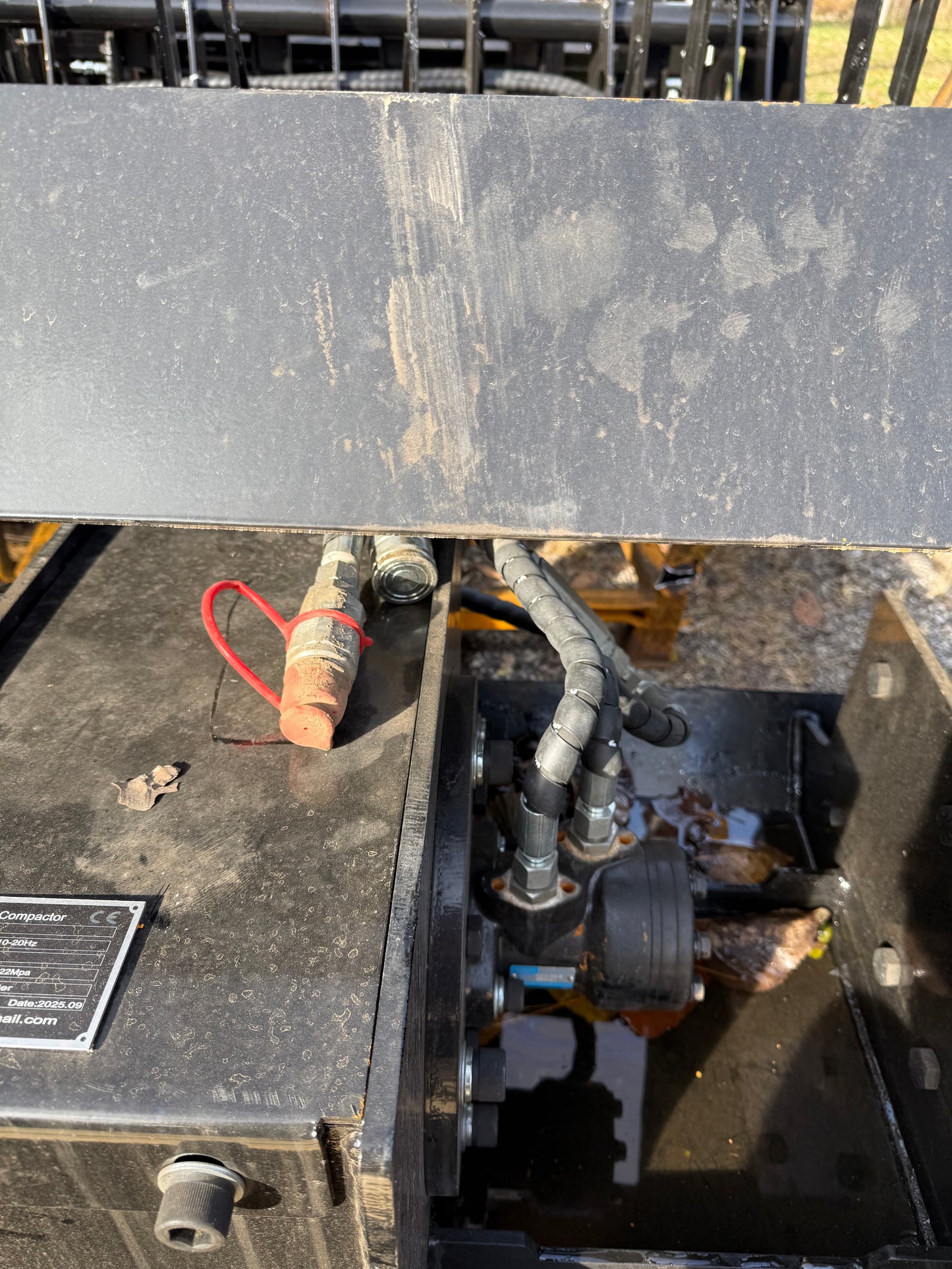 Plate tamper for skid steer