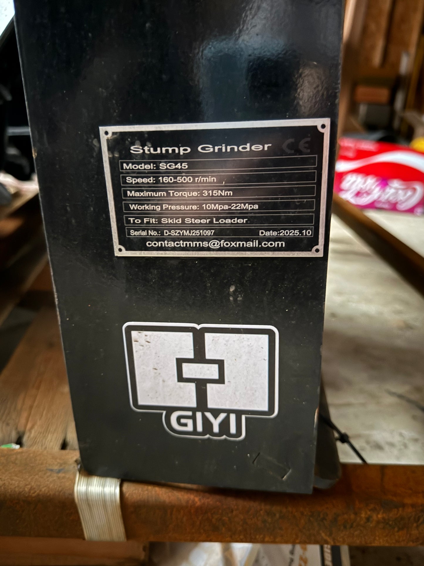 Stump Grinder for Skid Steer / Tractor