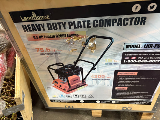 Heavy duty plate compactor