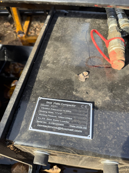 Plate tamper for skid steer